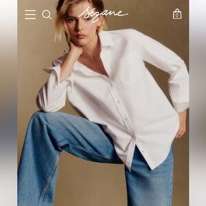 Sezane the tomboy shirt white S